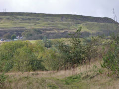 
Panorama of tips above Winchestown, Brynmawr, October 2012